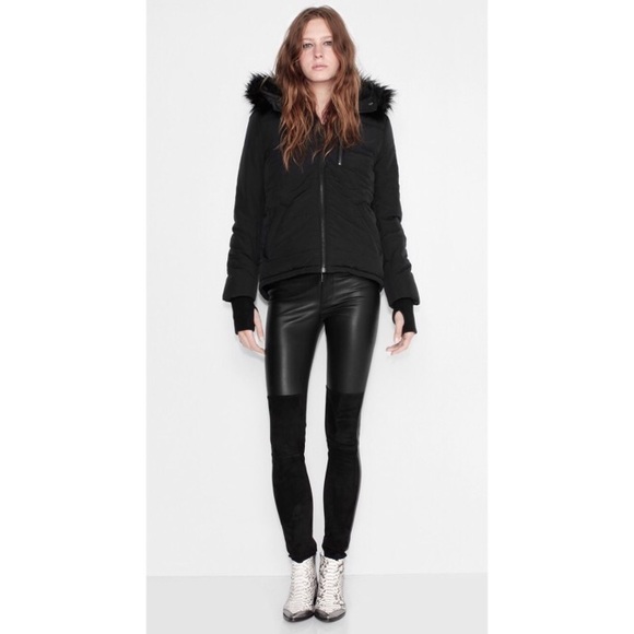 📸🆕 Z&V ღ Patch Quilt ღ Down Parka Faux Fur Trim - Picture 2 of 8